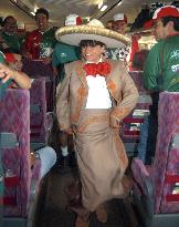 Mexico supporters head to Niigata
